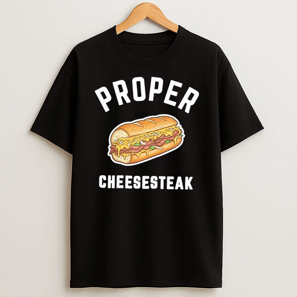 Proper Cheesesteak Sandwich With Steak And Onions Shirts