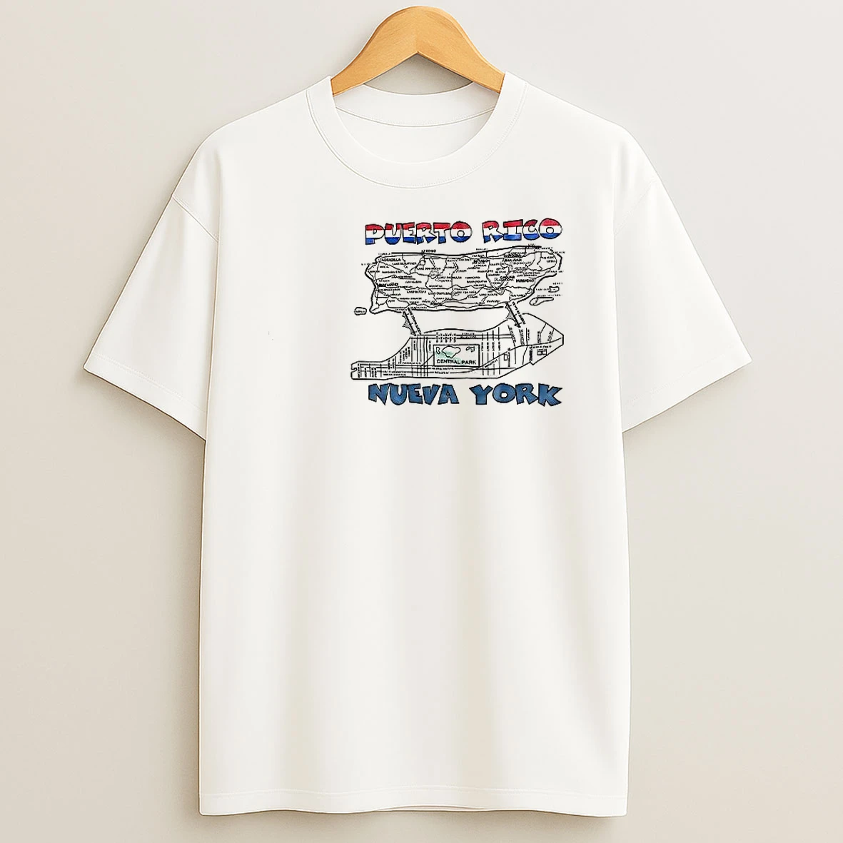 Puerto Rico Nueva York Map 2026 Woman Shirts