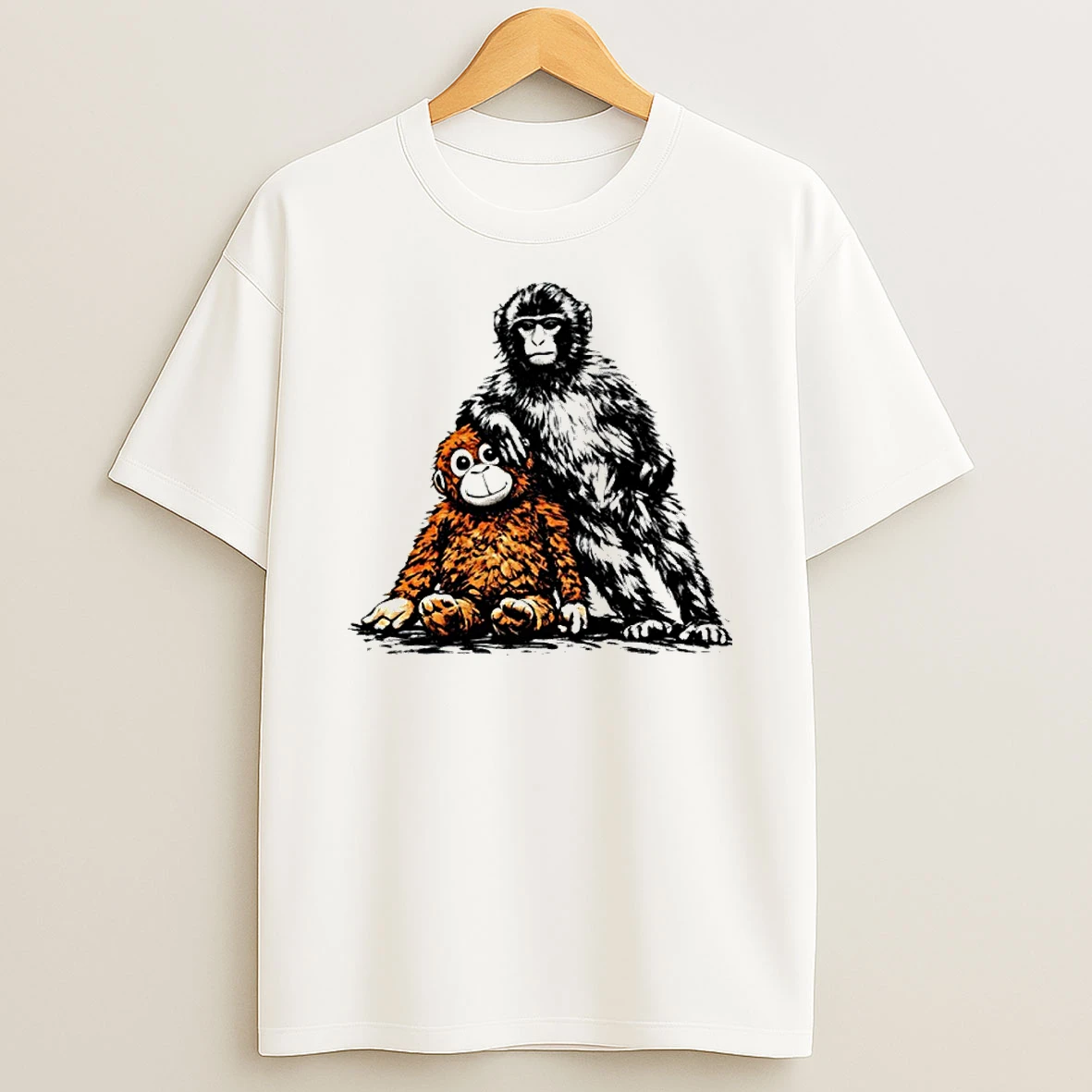 Punch Baby Monkey Art Shirts