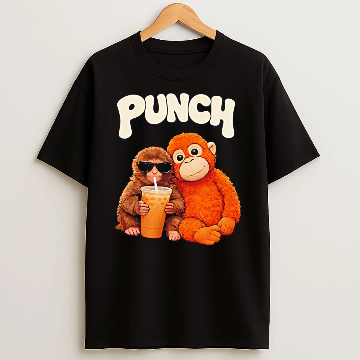 Punch Monkey Cool Baby Macaque And Plushie Shirts