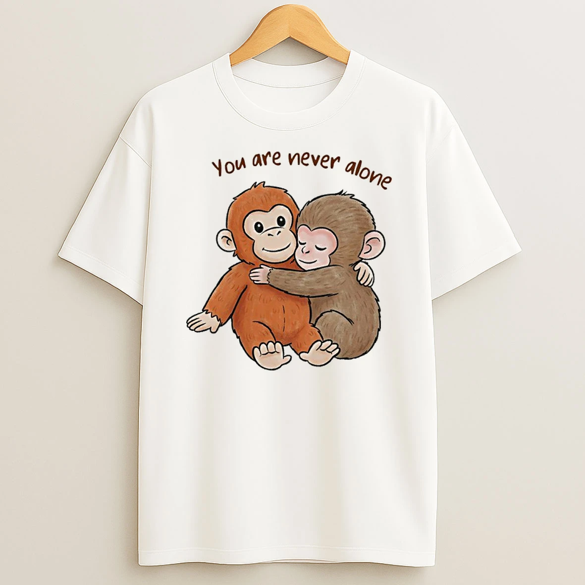 Punch Monkey You Are Never Alone Shirts