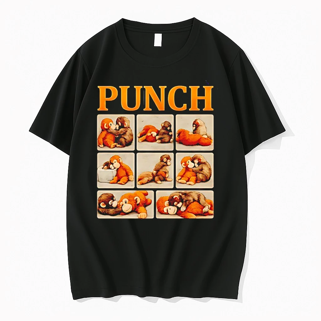 Punch Baby Monkey Plush Toy Monkey Funny Shirts