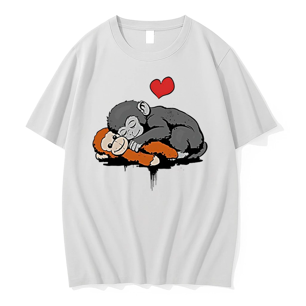 Punch The Monkey Hug The Stuffed Animal Heart Shirts