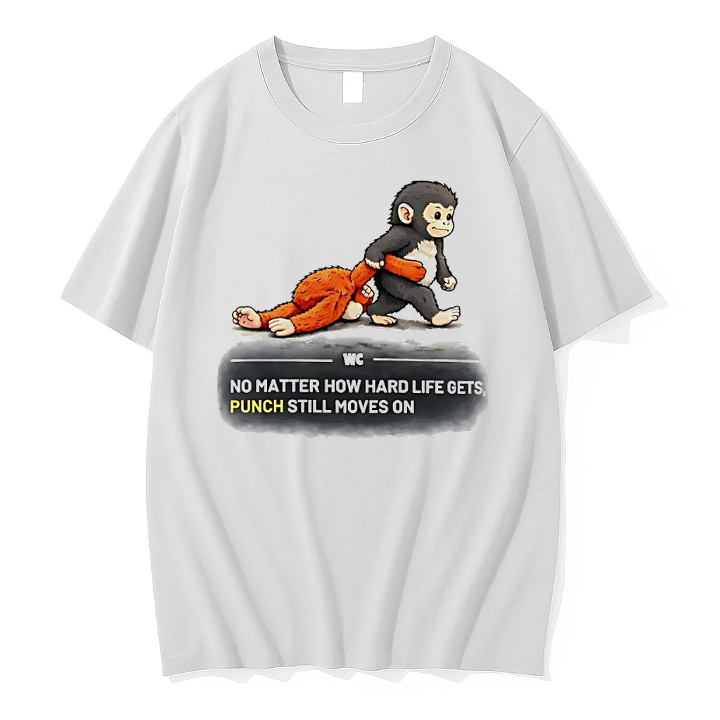 Punch The Monkey With His Toy No Matter How Hard Life Gets Punch Still Moves On Shirts