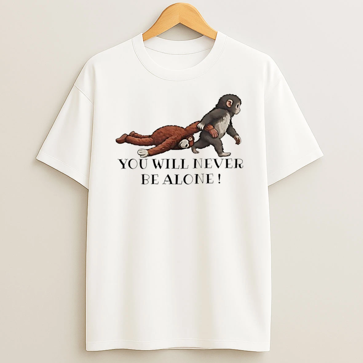 Punch The Monkey You Will Never Be Alone Shirts