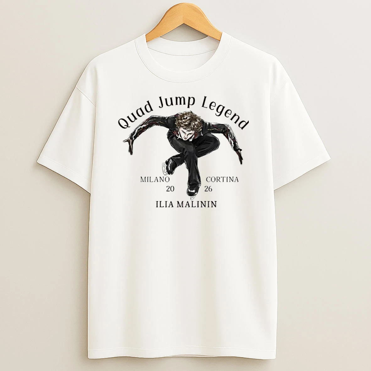Quad Jump Legend Ilia Malinin Milano Cortina 2026 Shirts