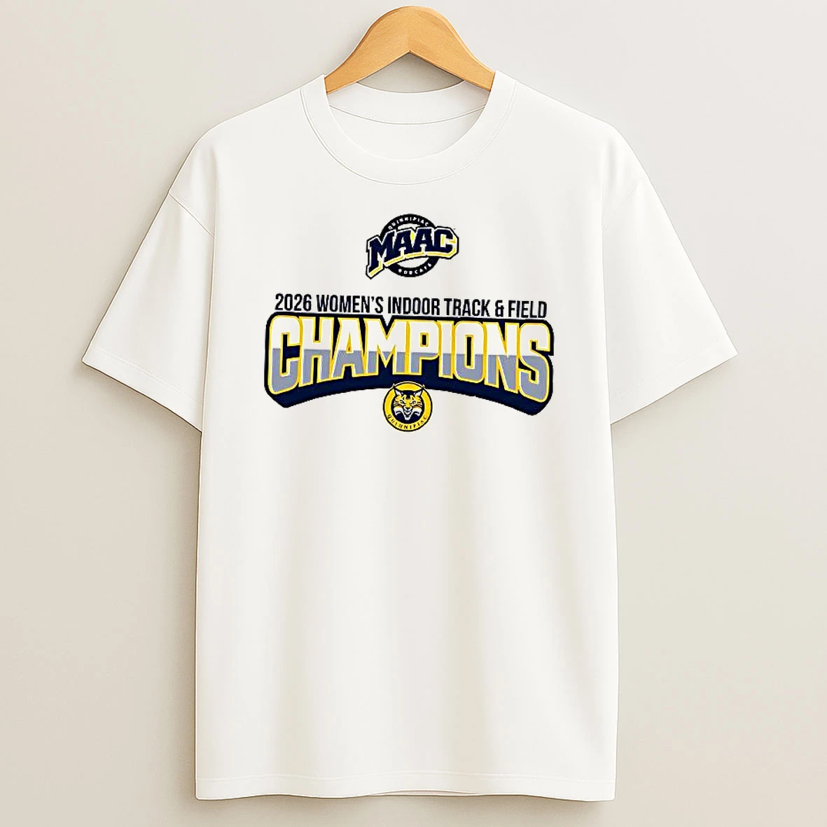 Quinnipiac Bobcats 2026 Womens Indoor Track And Field Champions Woman Shirts