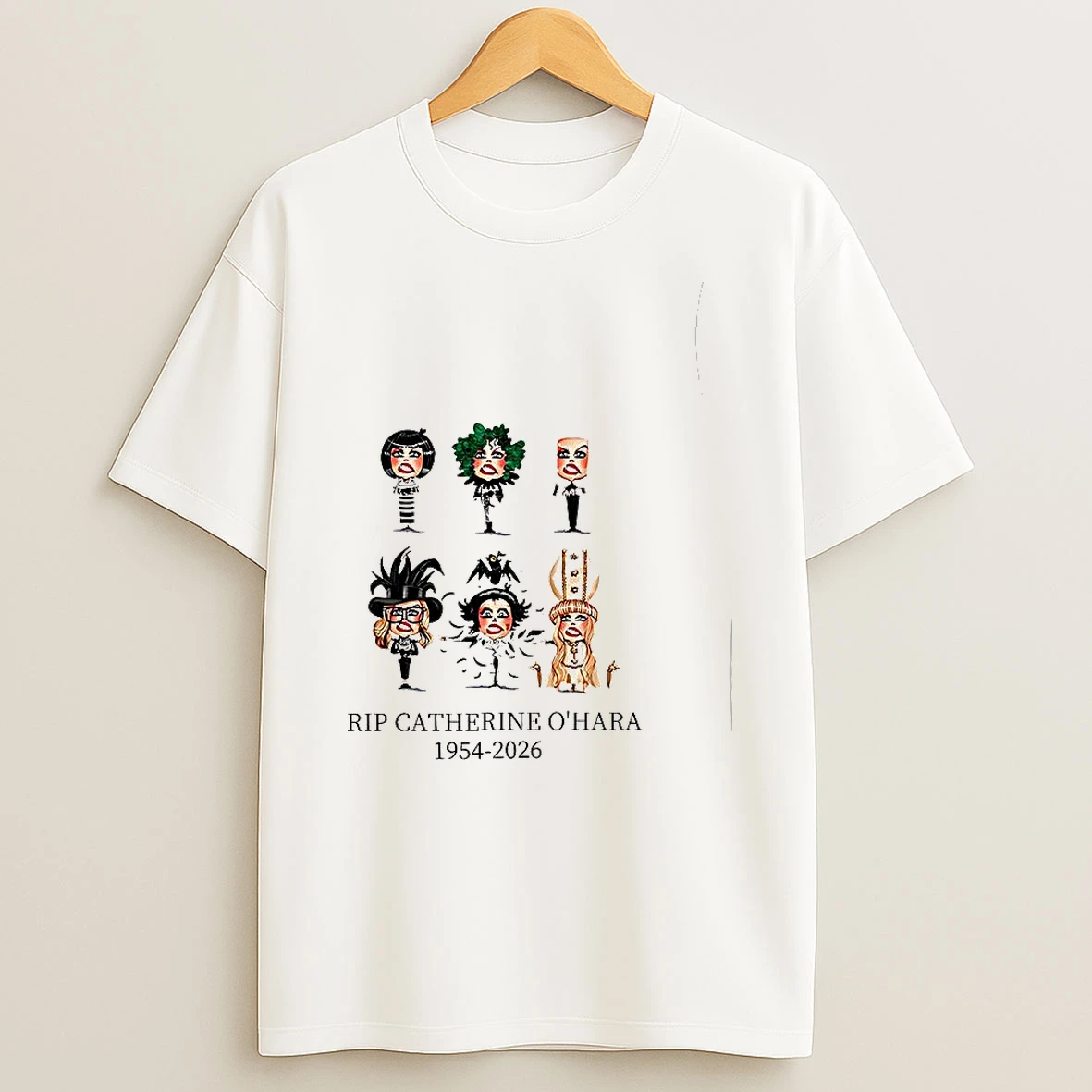 Rip Catherine Ohara 1954 2026 Cartoon Woman Shirts