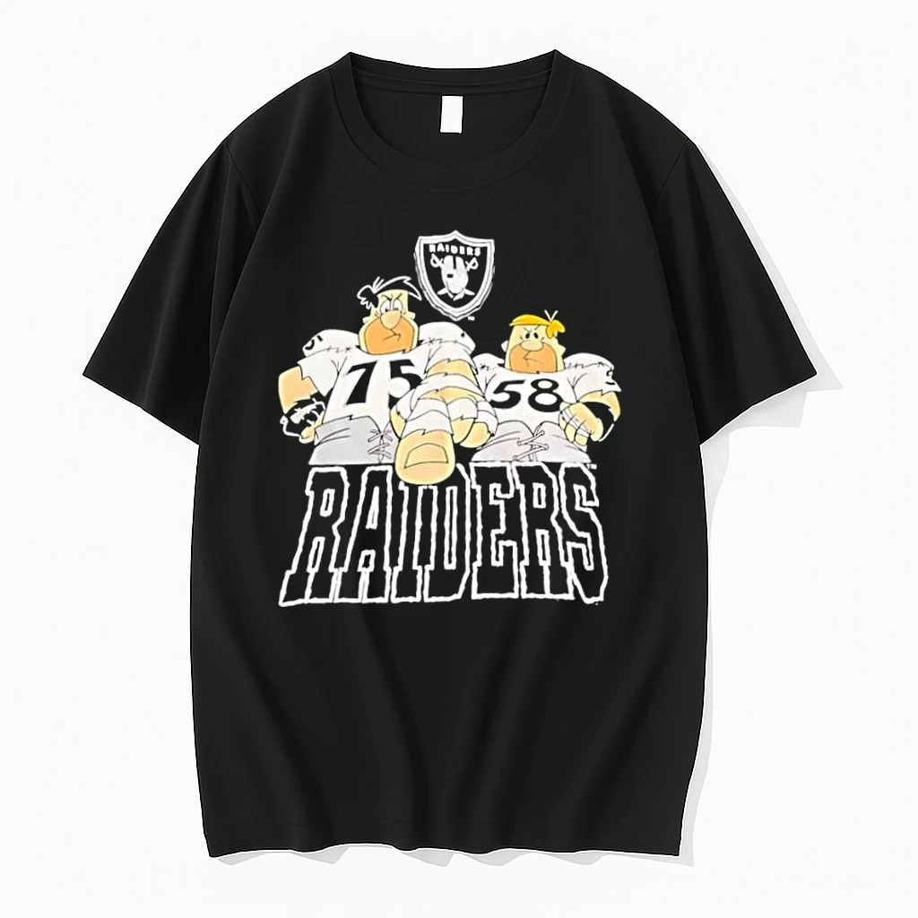 Raiders Flintstones Fred Barney Football Team Shirts