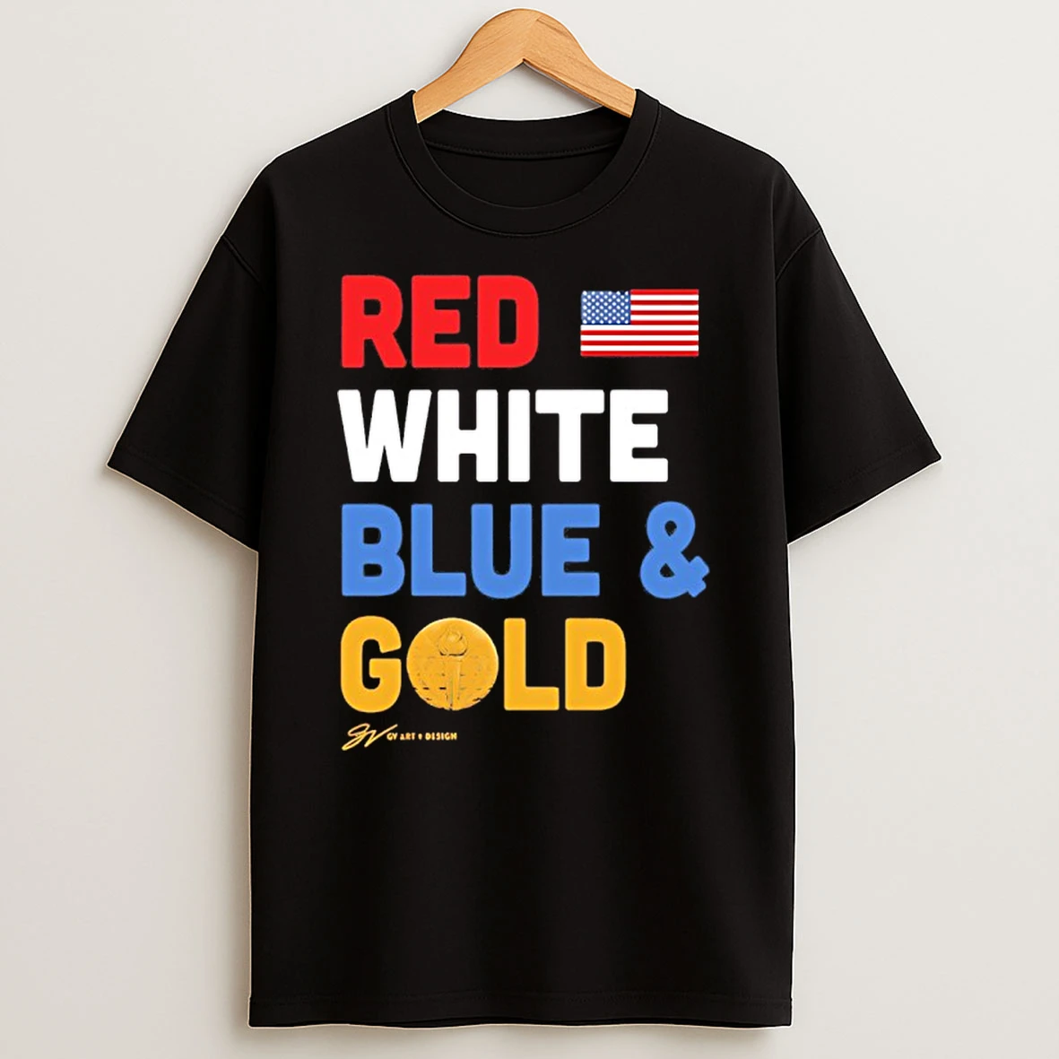 Red White Blue And Gold Team Usa Win Olympics Forever 2026 Shirts
