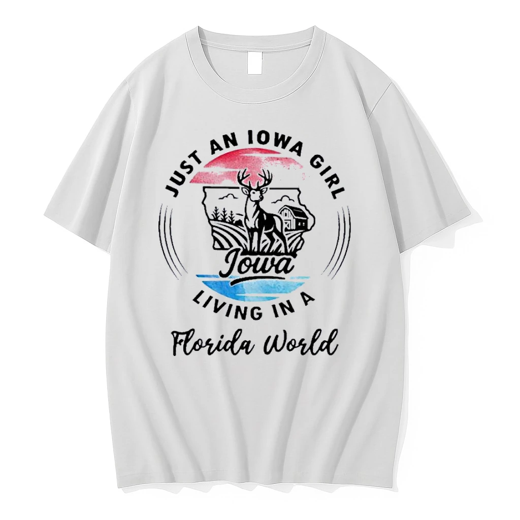 Reindeer Just An Iowa Girl Living In A Florida World Shirts
