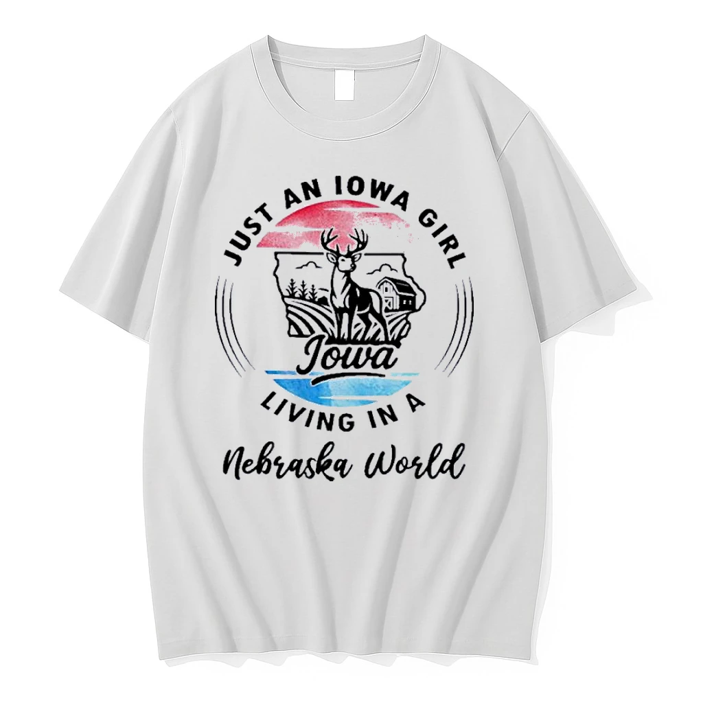 Reindeer Just An Iowa Girl Living In A Nebraska World Shirts