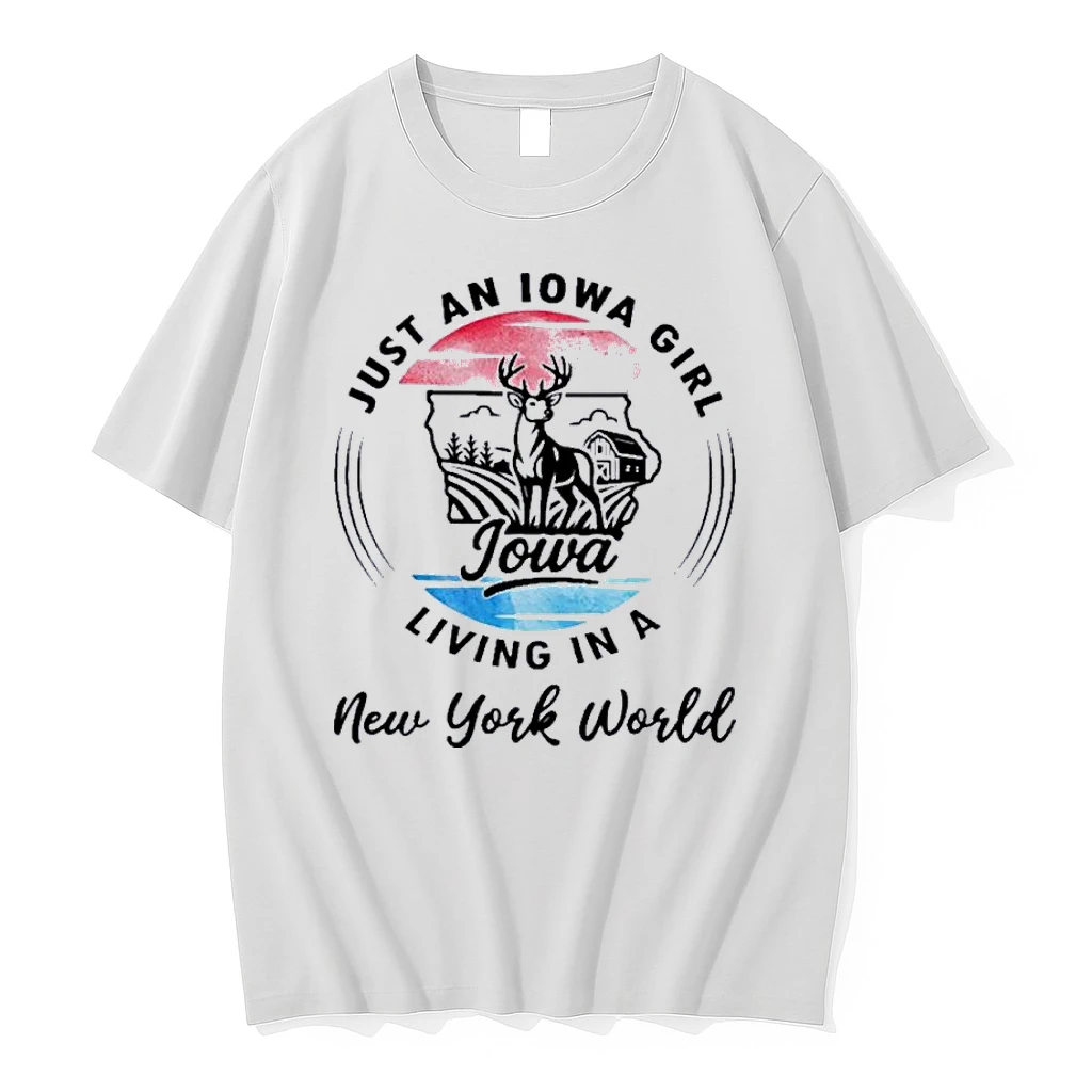 Reindeer Just An Iowa Girl Living In A New York World Shirts