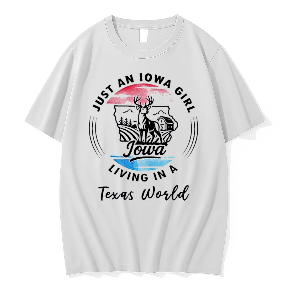 Reindeer Just An Iowa Girl Living In A Texas World Shirts