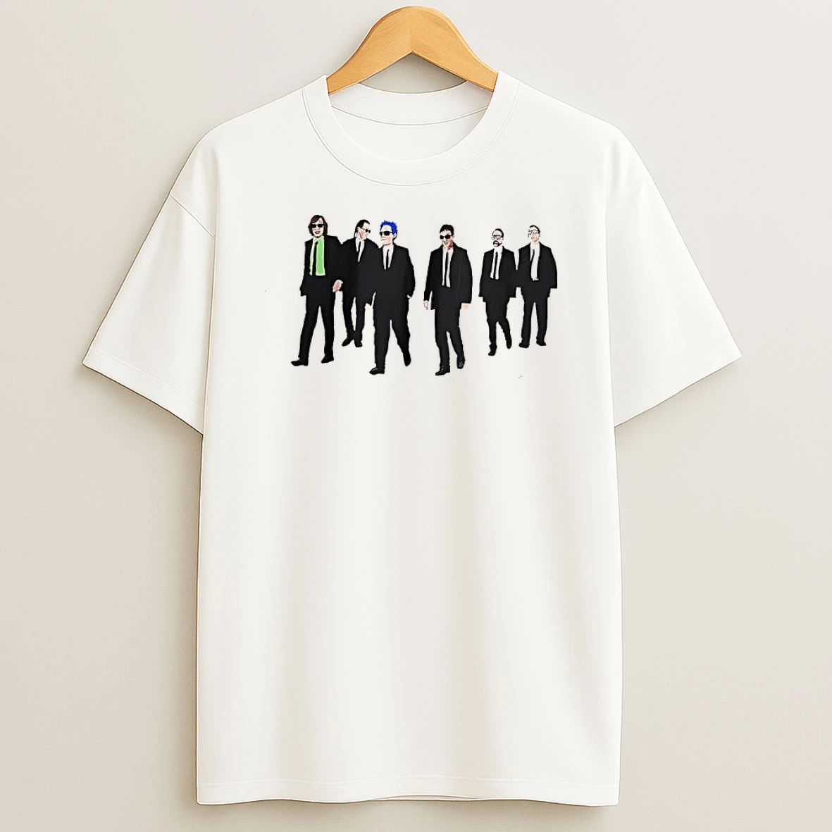 Reservoir Dogs Style Movie Characters Walking In Black Suits Shirts