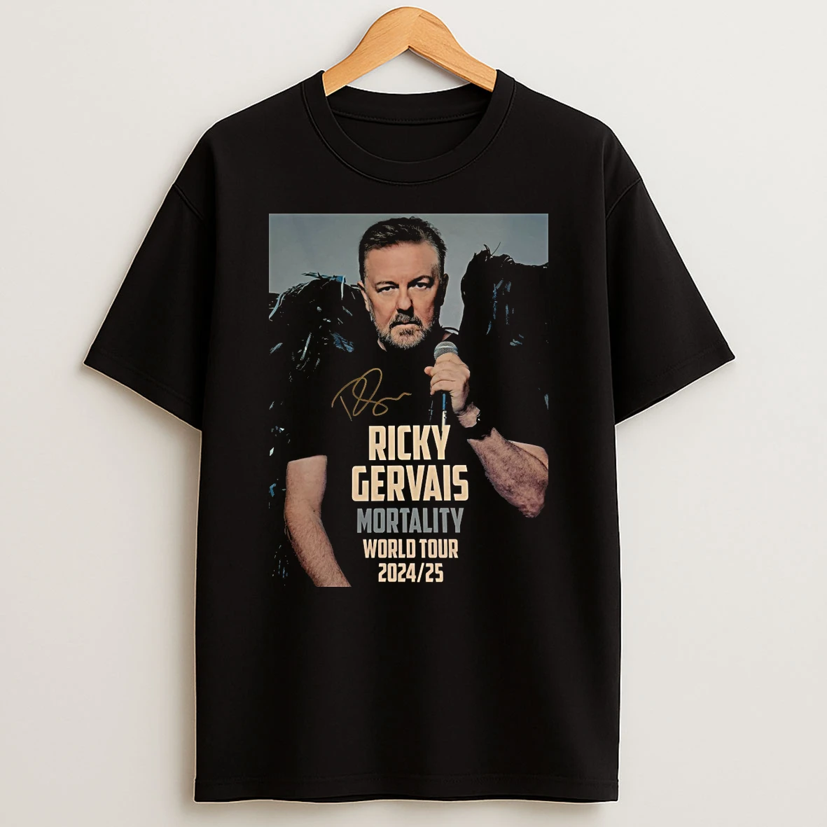 Ricky Gervais Mortality World Tour 2024 25 Signature Shirts