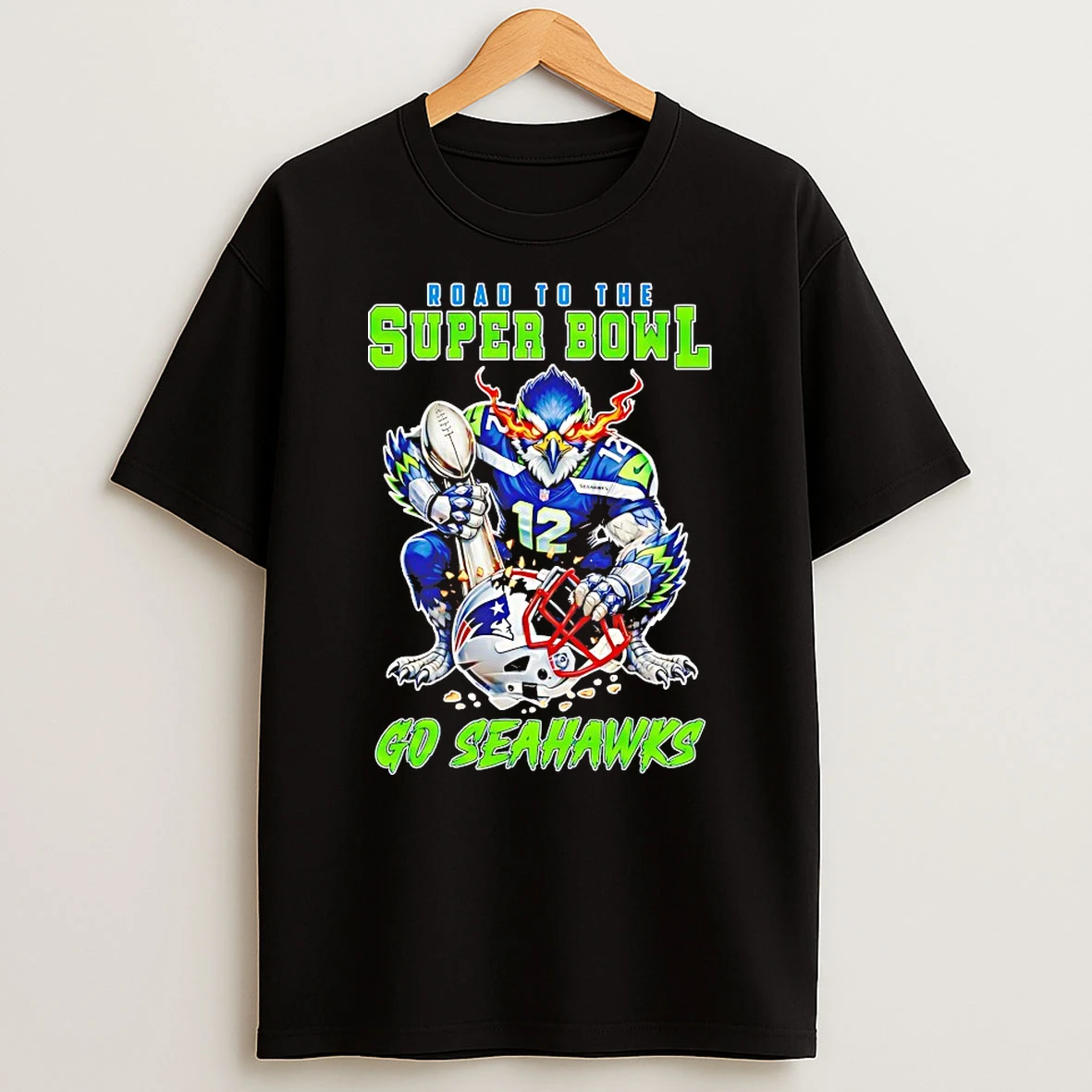 Road To The Super Bowl Go Seattle Seahawks Mascot Shirts