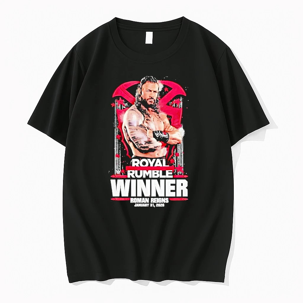 Roman Reigns Royal Rumble Winner Wrestling Champion Graphic Shirts