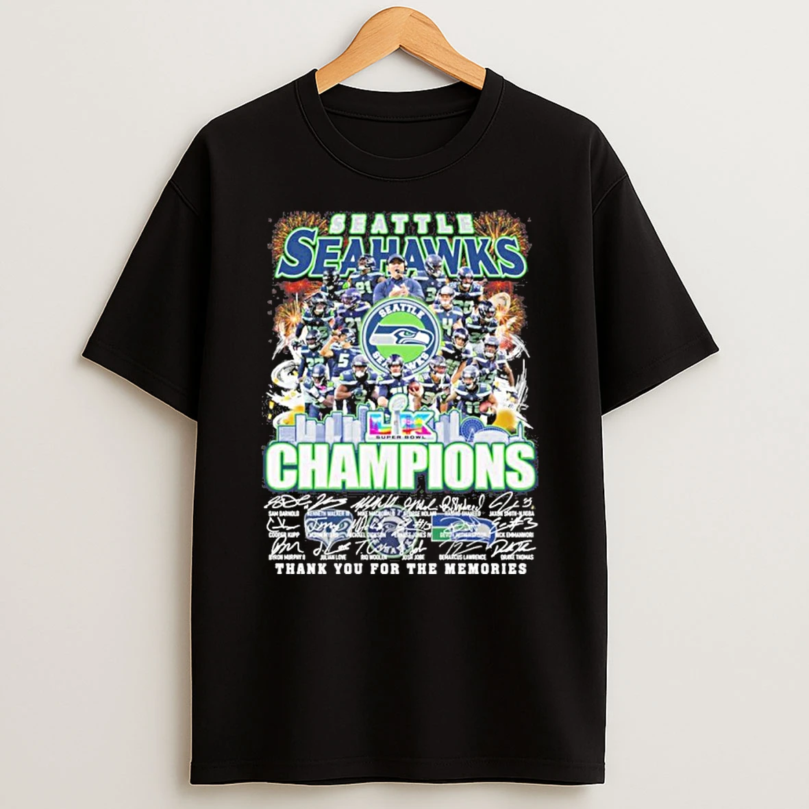 Rspkupzx Seattle Seahawks Team Super Bowl Lx Champions Signatures Shirts