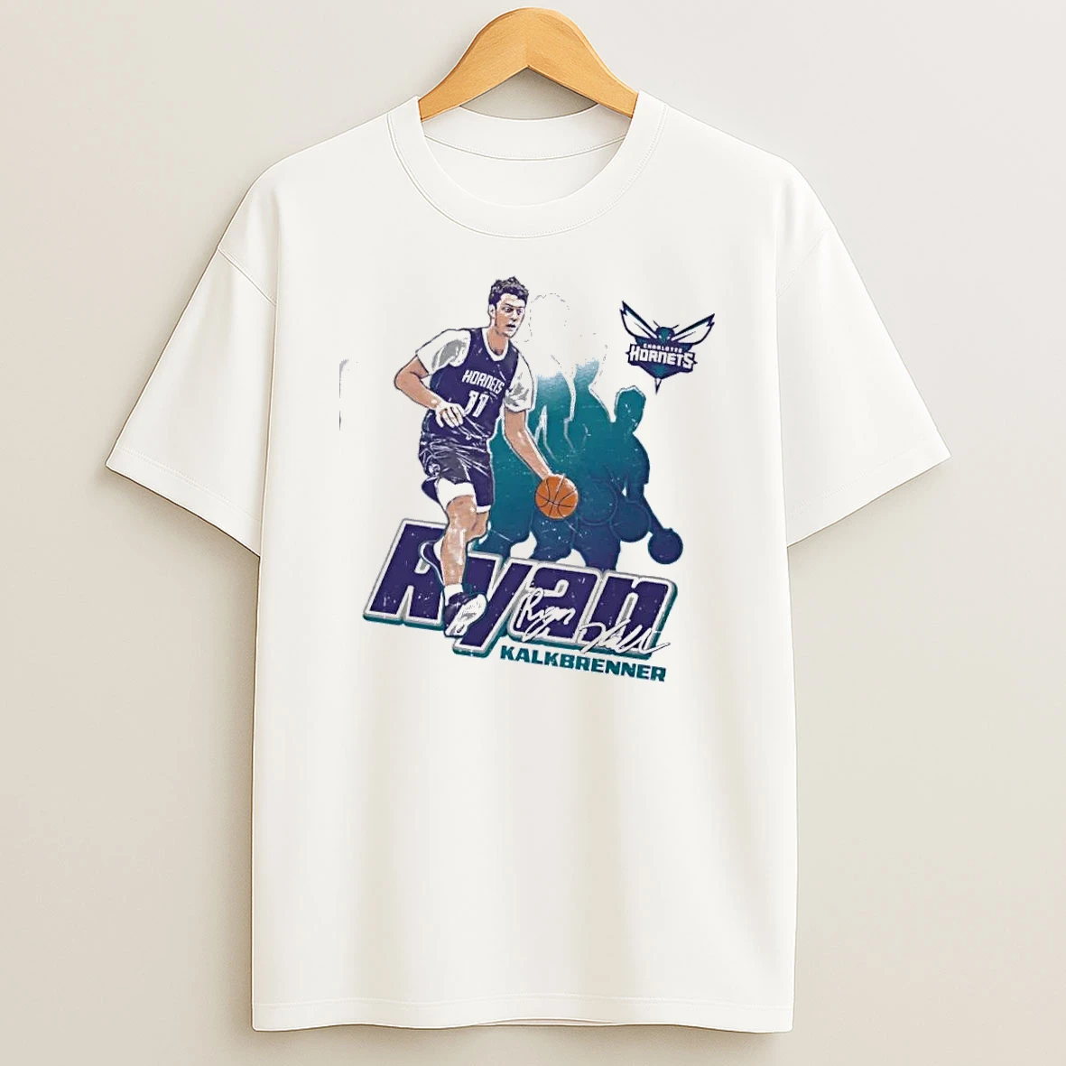 Ryan Kalkbrenner 11 Charlotte Hornets Retro Signature Shirts