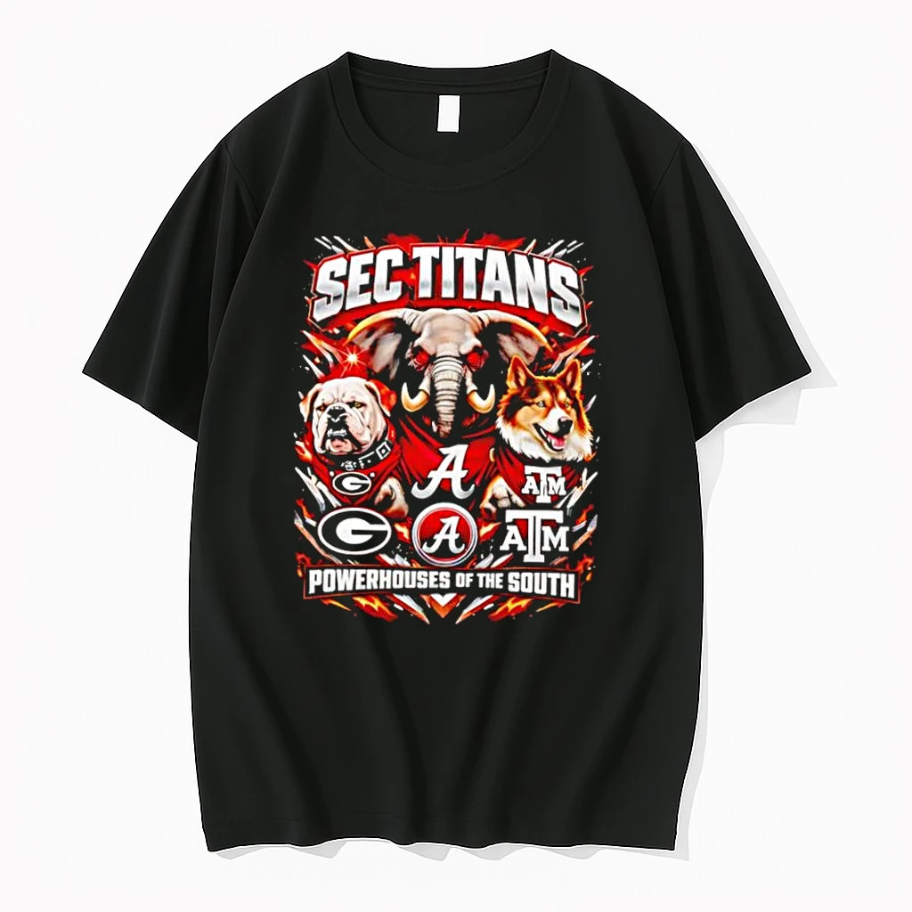 Sec Titans Powerhouses Of The South Bulldog Elephant Husky Shirts
