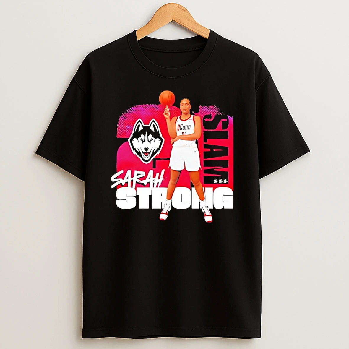 Slam Sarah Strong Player Uconn Huskies Graphic Shirts