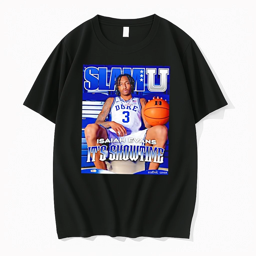 Slam U Duke 3 Isaiah Evans Its Showtime Graphic Basketball Shirts