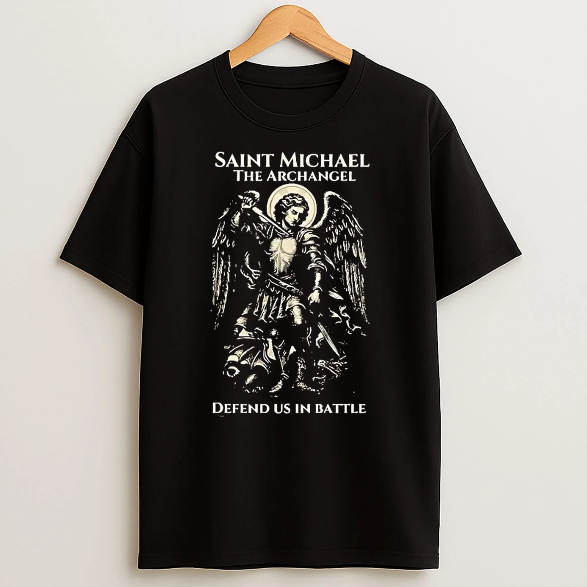 Saint Michael The Archangel Defend Us In Battle Shirts