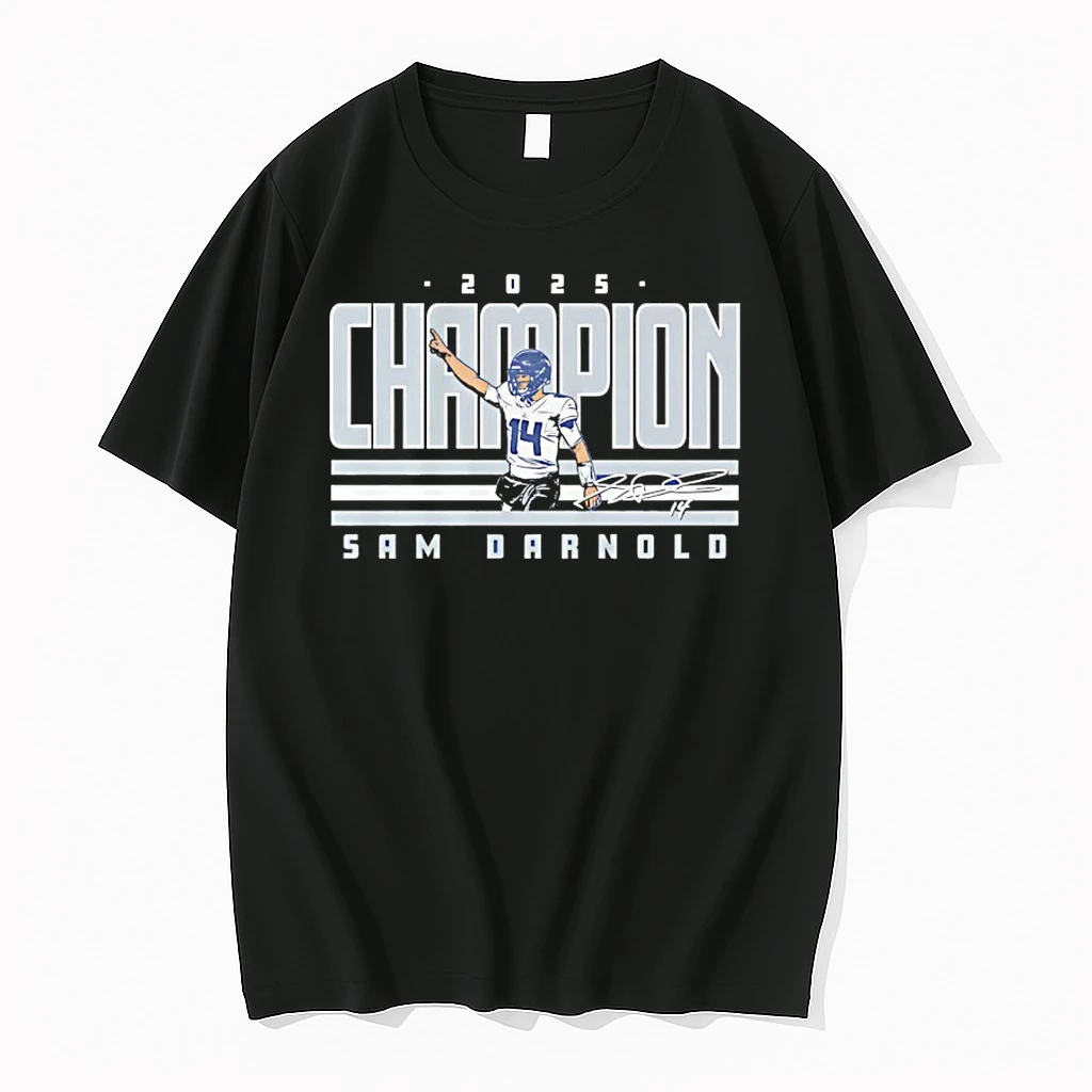 Sam Darnold Seattle Seahawks 2025 World Champ Siganture Shirts