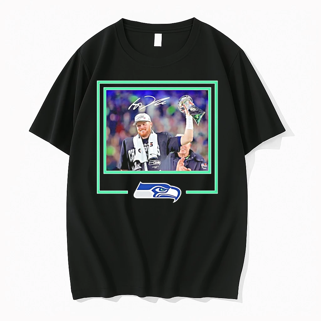 Sam Darnold Seattle Seahawks Super Bowl Lx Champions Autographed Shirts