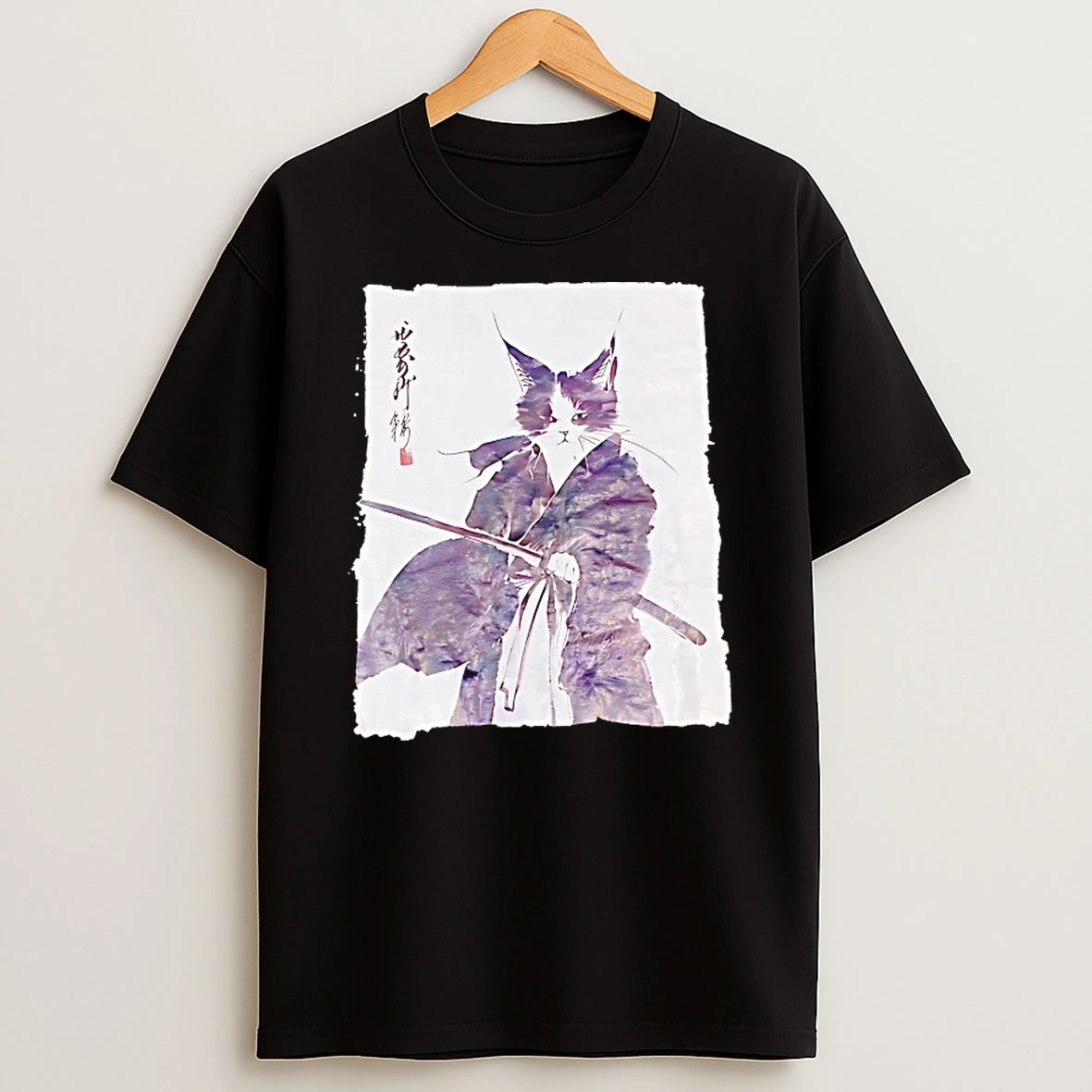 Samurai Cat Vintage Art Shirts