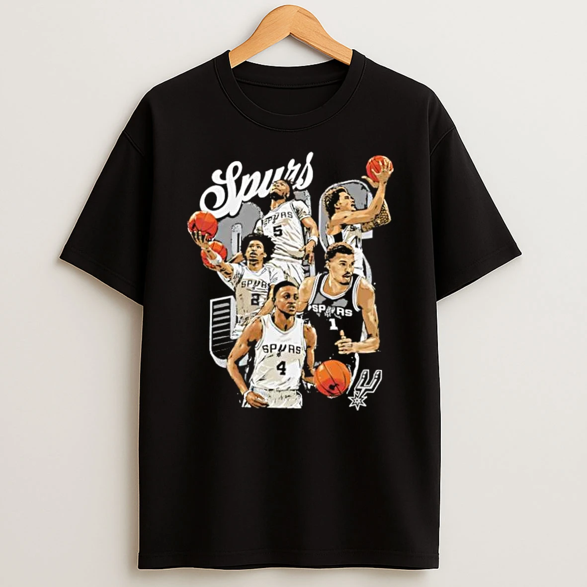 San Antonio Spurs Basketball Players Retro Shirts