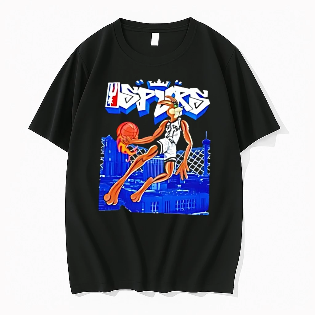 San Antonio Spurs Coyote Graffiti Basketball Slam Dunk City Skyline Shirts