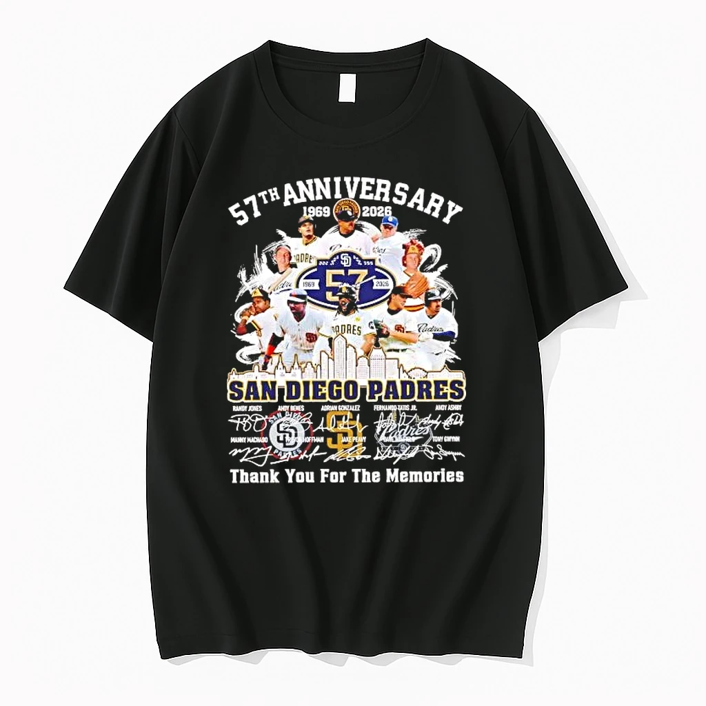 San Diego Padres 57th Anniversary 1969 2026 Team Players Tee Shirts