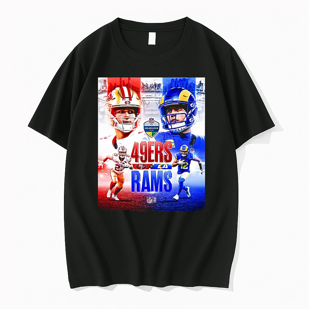 San Francisco 49ers Vs Los Angeles Rams Nfl Melbourne Game At The Melbourne Cricket Ground Shirts