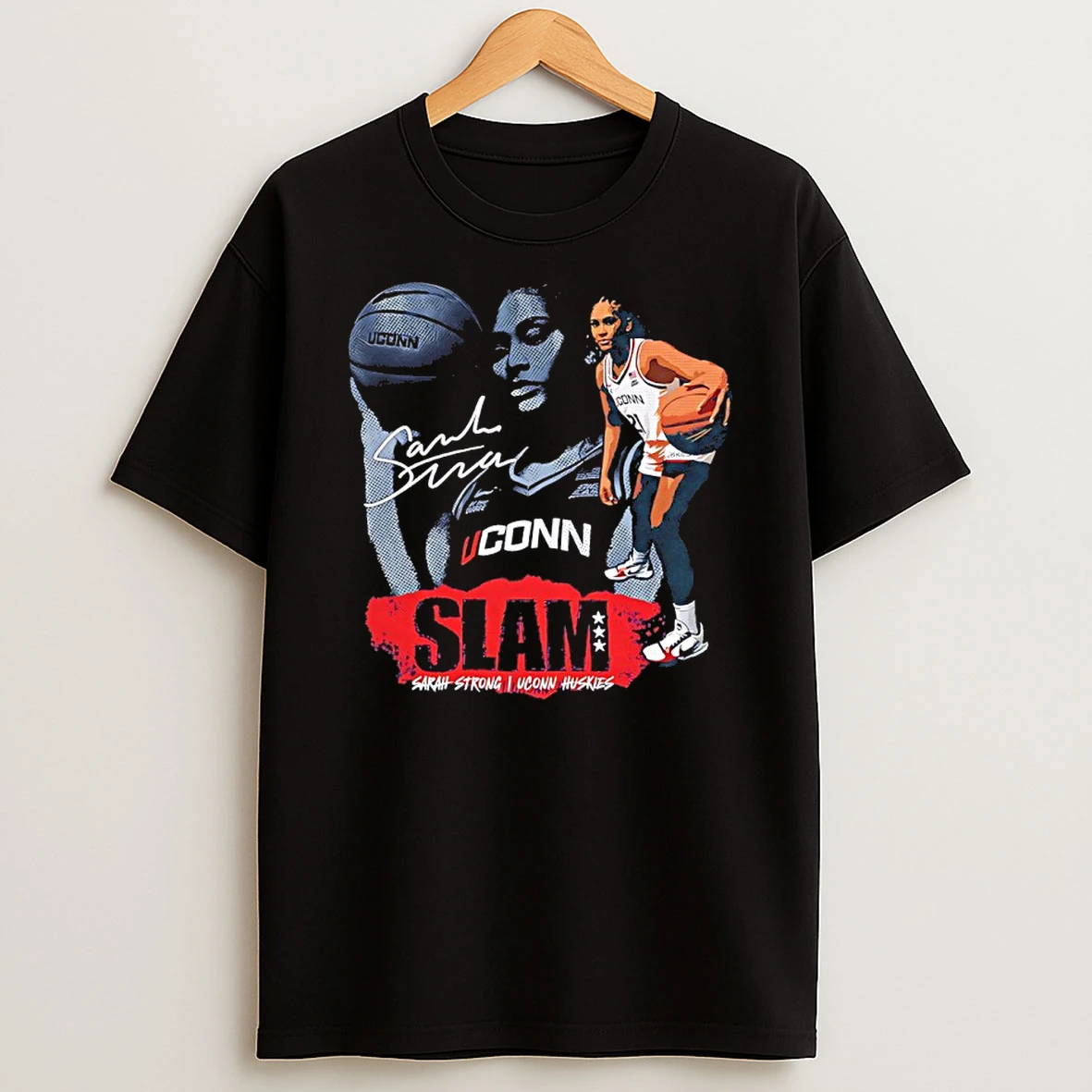 Sarah Strong Uconn Huskies Slam Autographed Shirts