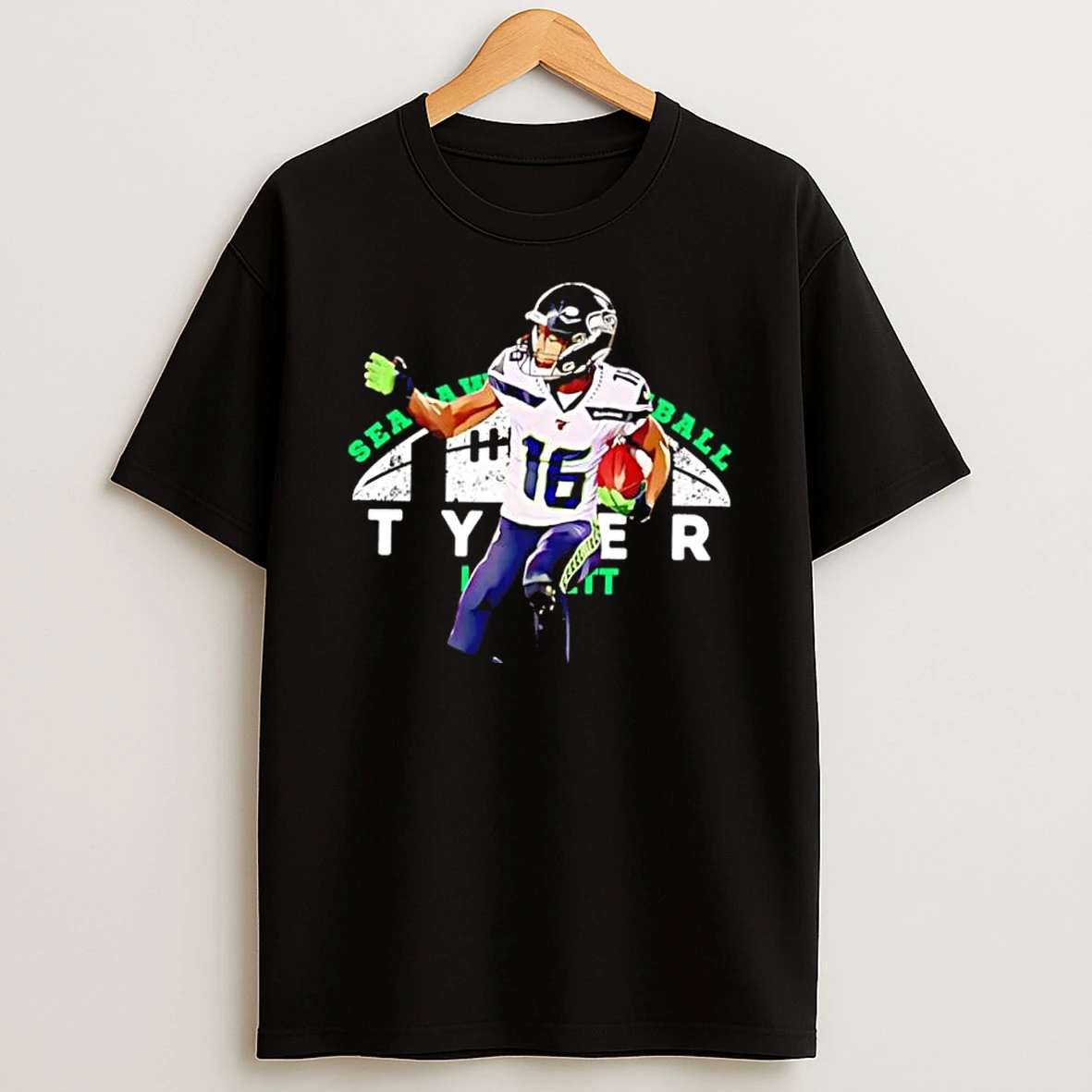 Seahawks Football 16 Tyler Lockett Action Player Graphic Sport Shirts