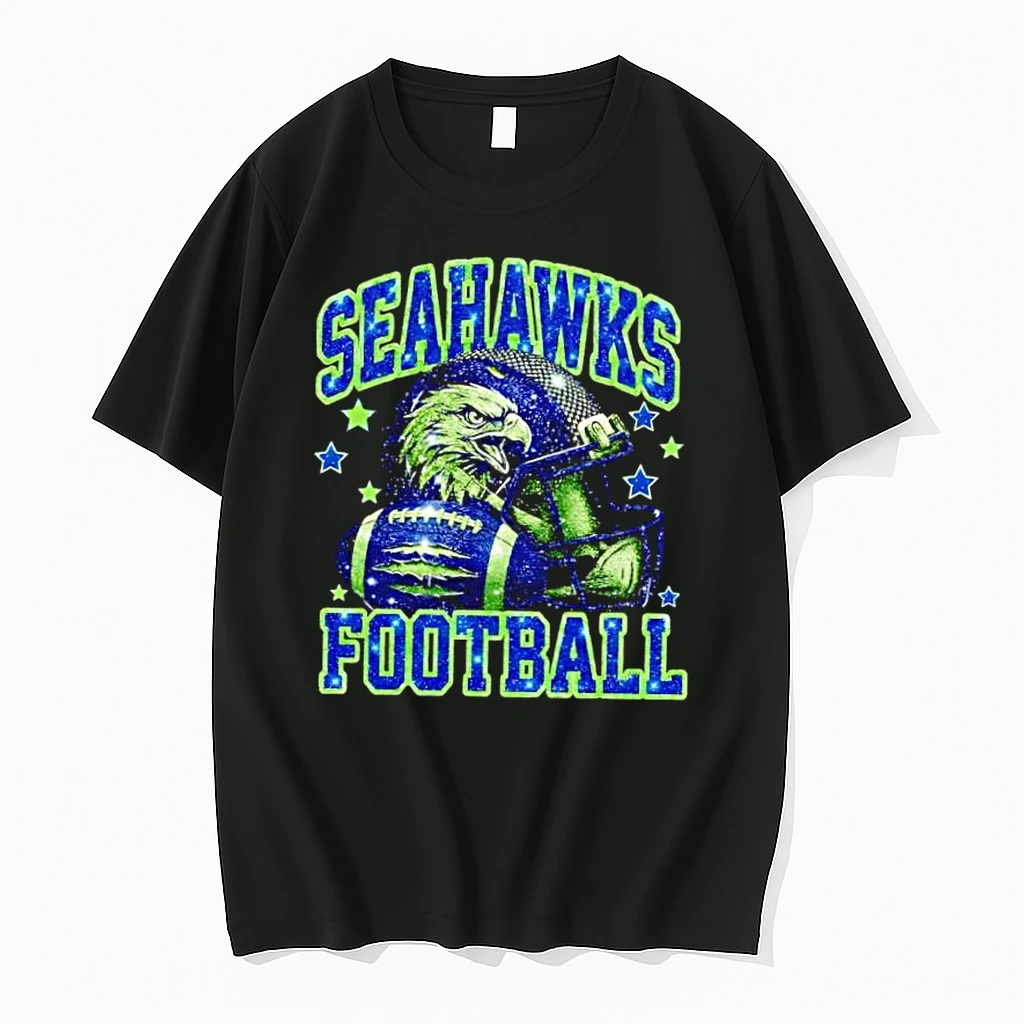 Seahawks Football Galaxy Sparkling Helmet Eagle Graphic Stars Shirts