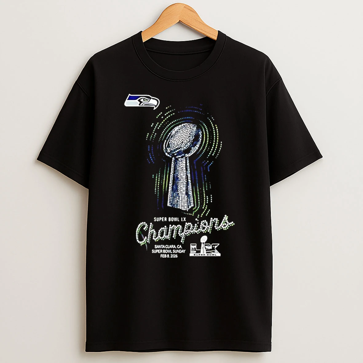 Seahawks Super Bowl Lx Champions 2026 Trophy Shirts