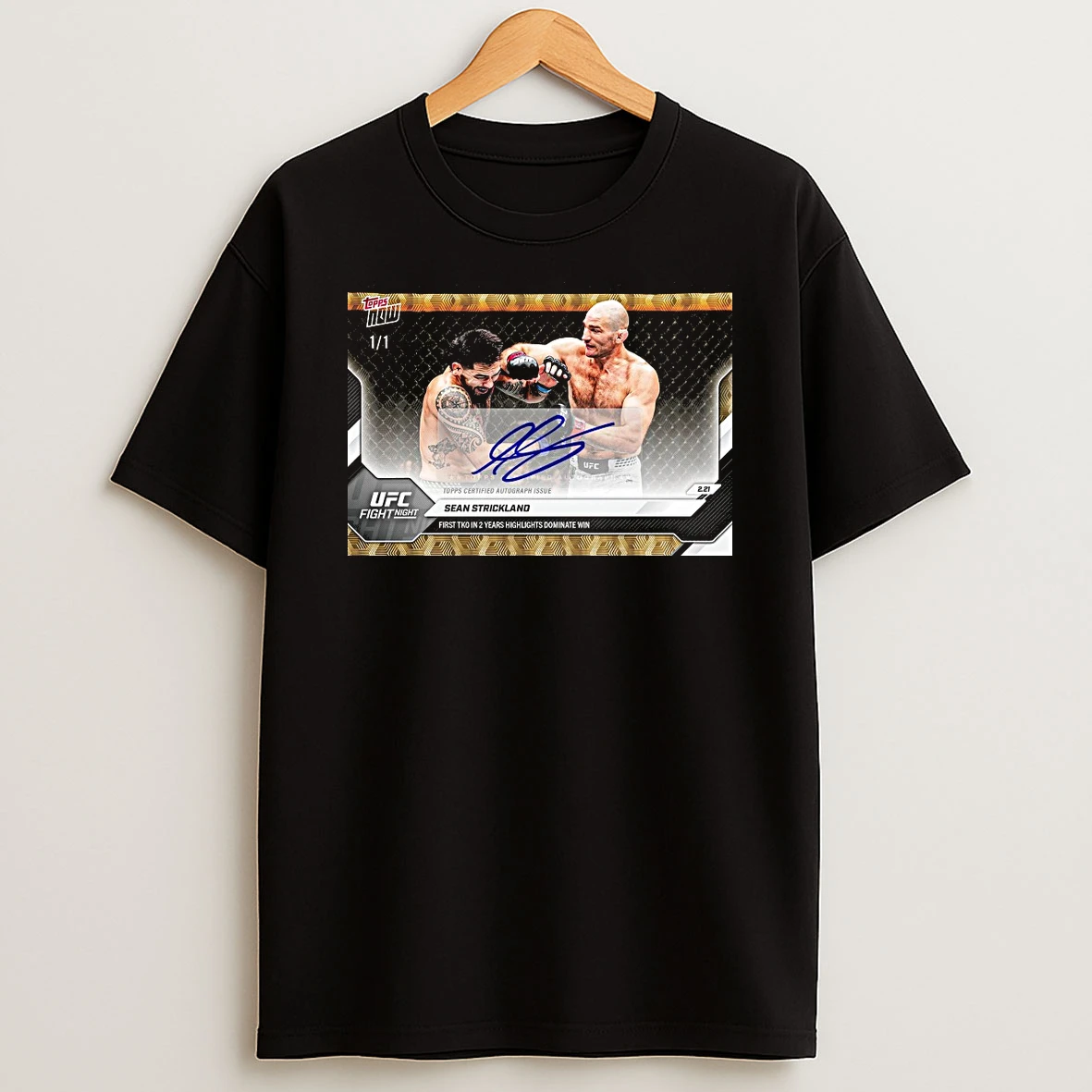 Sean Strickland 2026 Ufc Topps Certified Autograph Issue Now Signature Shirts
