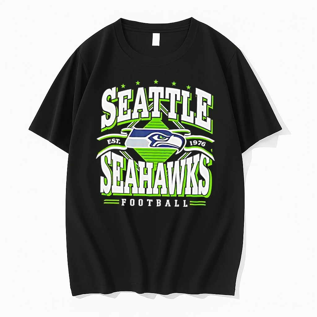 Seattle Est 1976 Seahawks Football Bird Head Diamond Graphic Shirts
