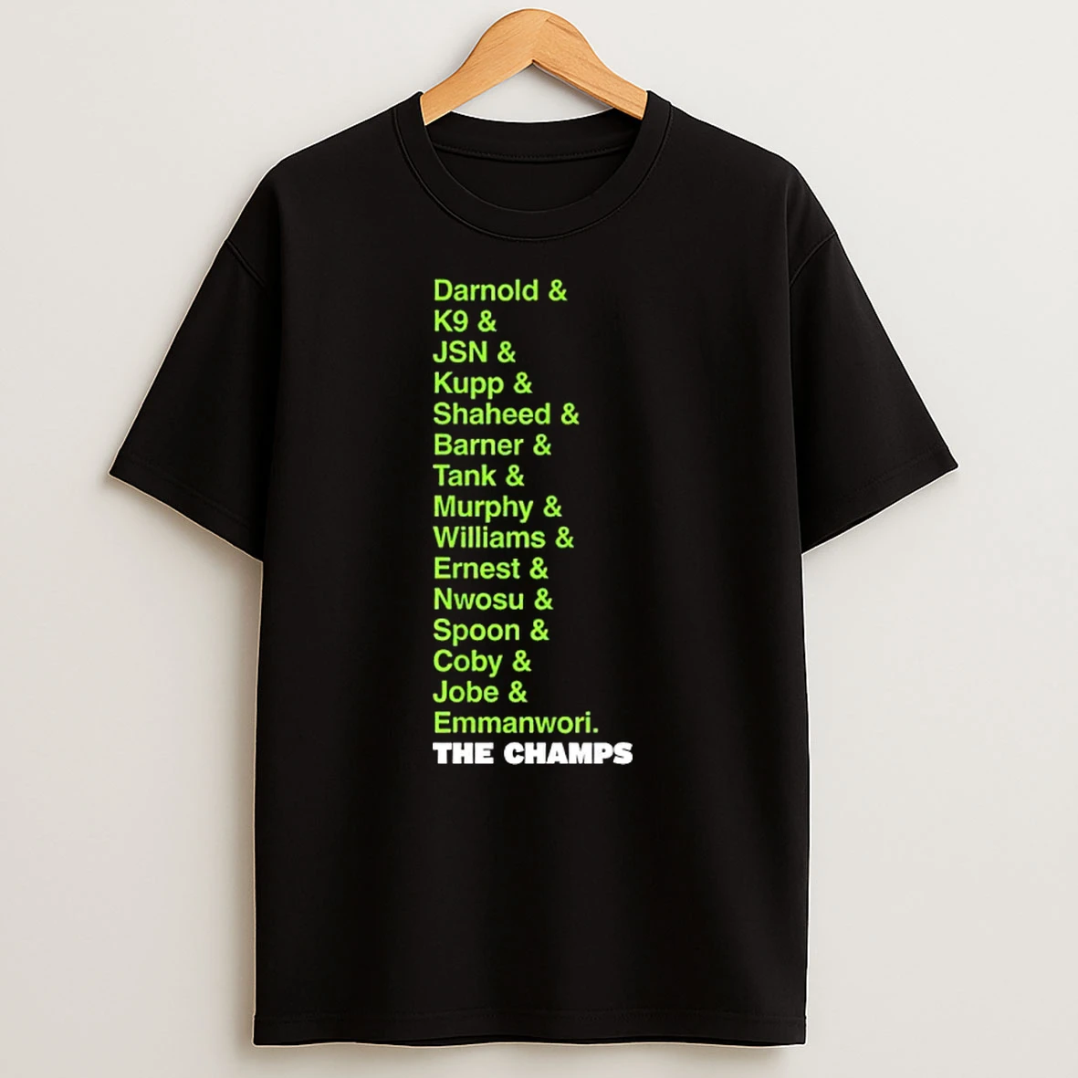Seattle Football Darnold K9 Jsn Kupp Shaheed Barner The Champs List Shirts