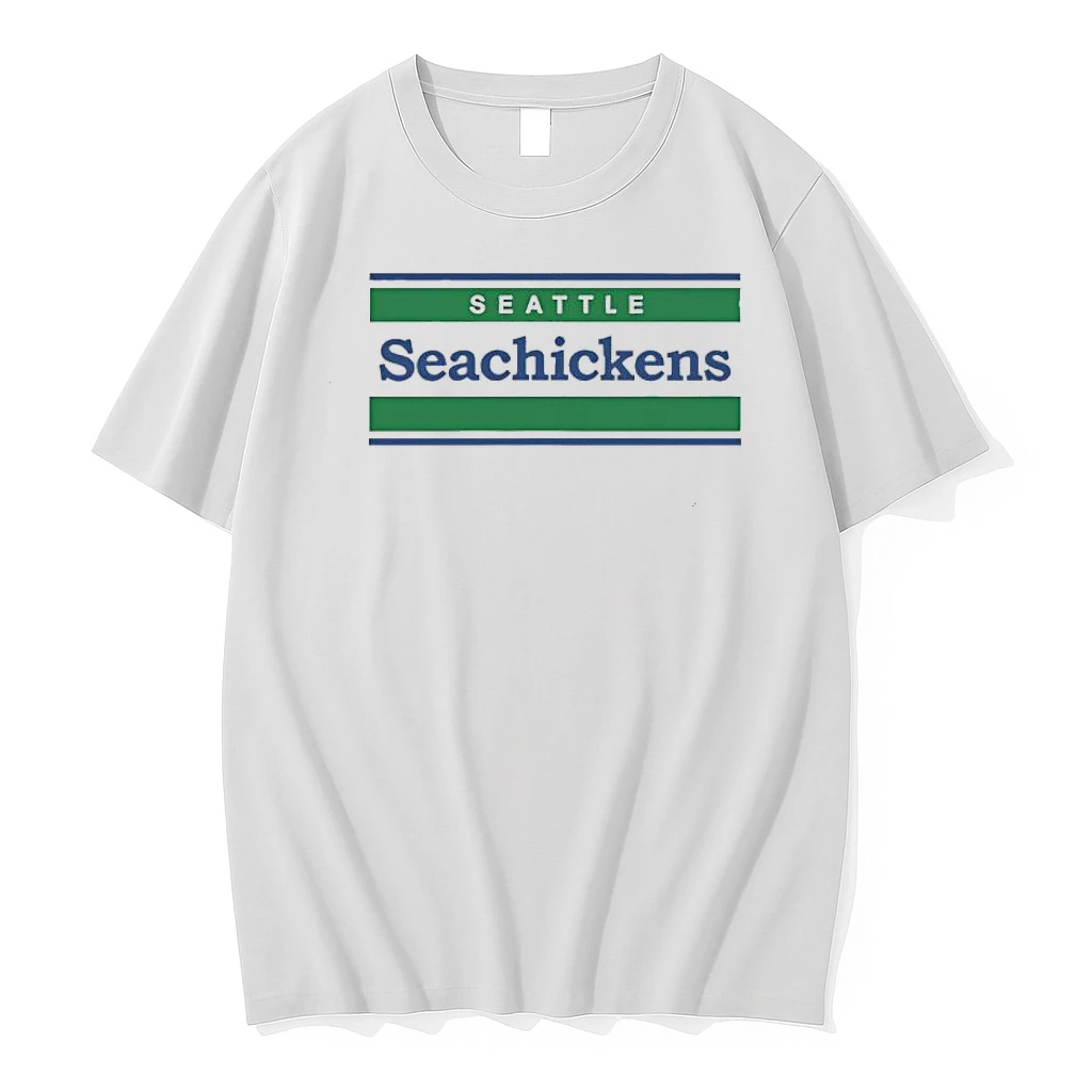 Seattle Seachickens Green And Blue Stripes Football Parody Sports Shirts