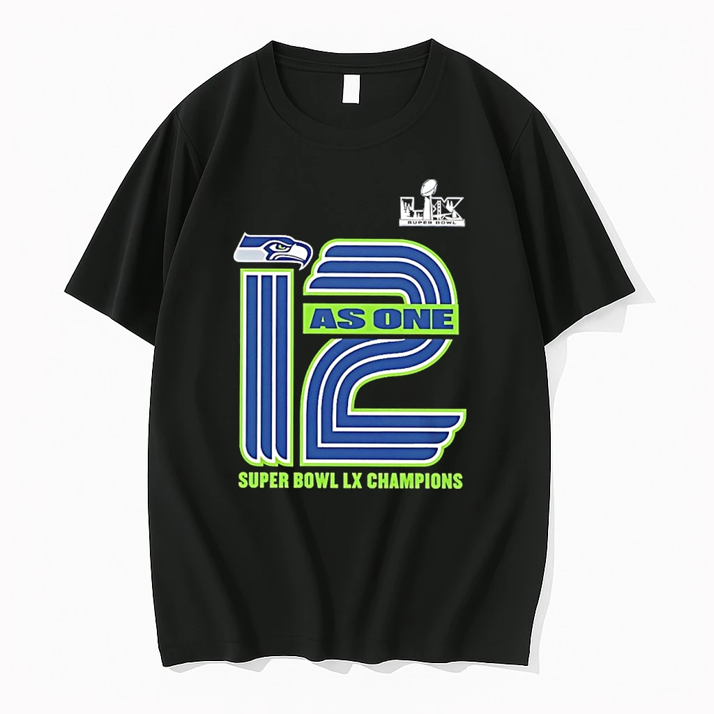 Seattle Seahawks 12 As On 2026 Super Bowl Lx Champions Shirts