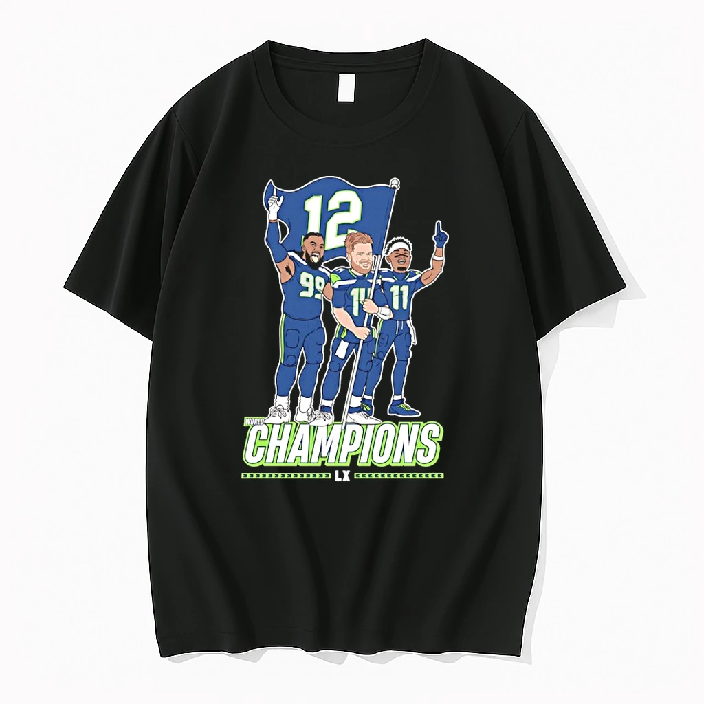 Seattle Seahawks 12 As One World Champions Flag Plant Shirts