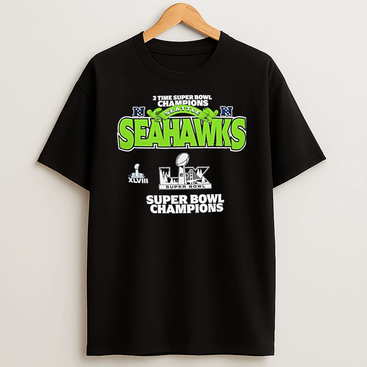 Seattle Seahawks 2 Time Super Bowl Champions Primetime Shirts