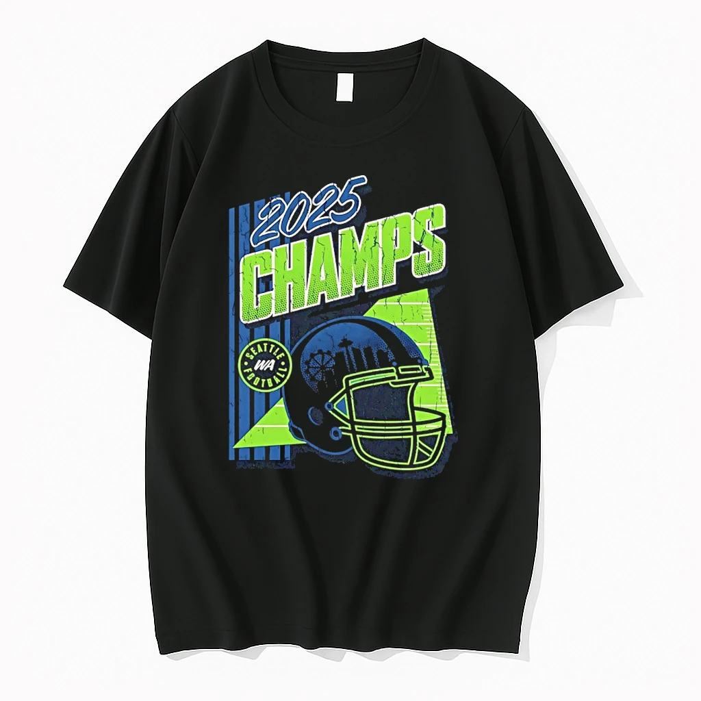 Seattle Seahawks 2025 2026 Super Bowl Lx Champions Helmet Gridiron Glory Shirts