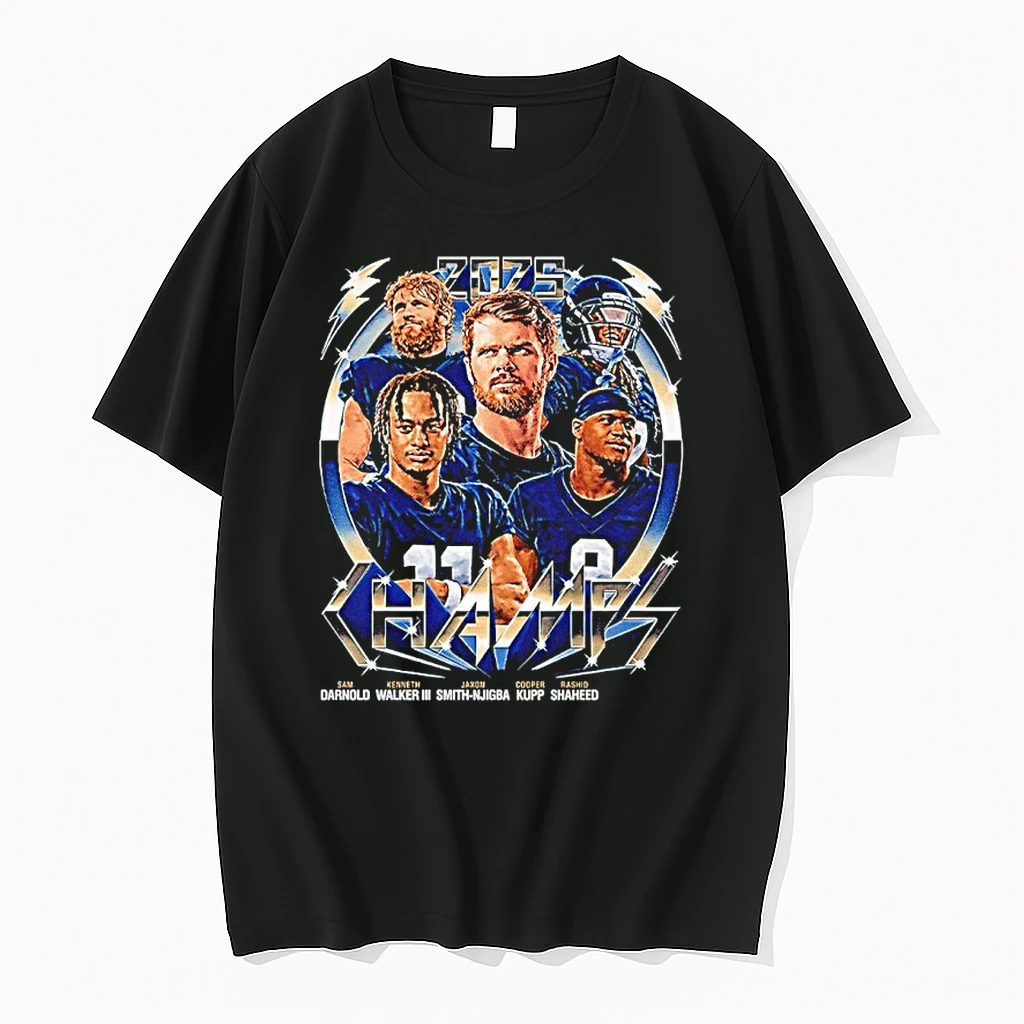 Seattle Seahawks 2025 Champs Darnold Walker Iii Smith Njigba Jupp Shaheed Shirts