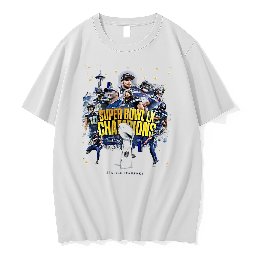 Seattle Seahawks 2026 Super Bowl Champions Trophy Woman Shirts