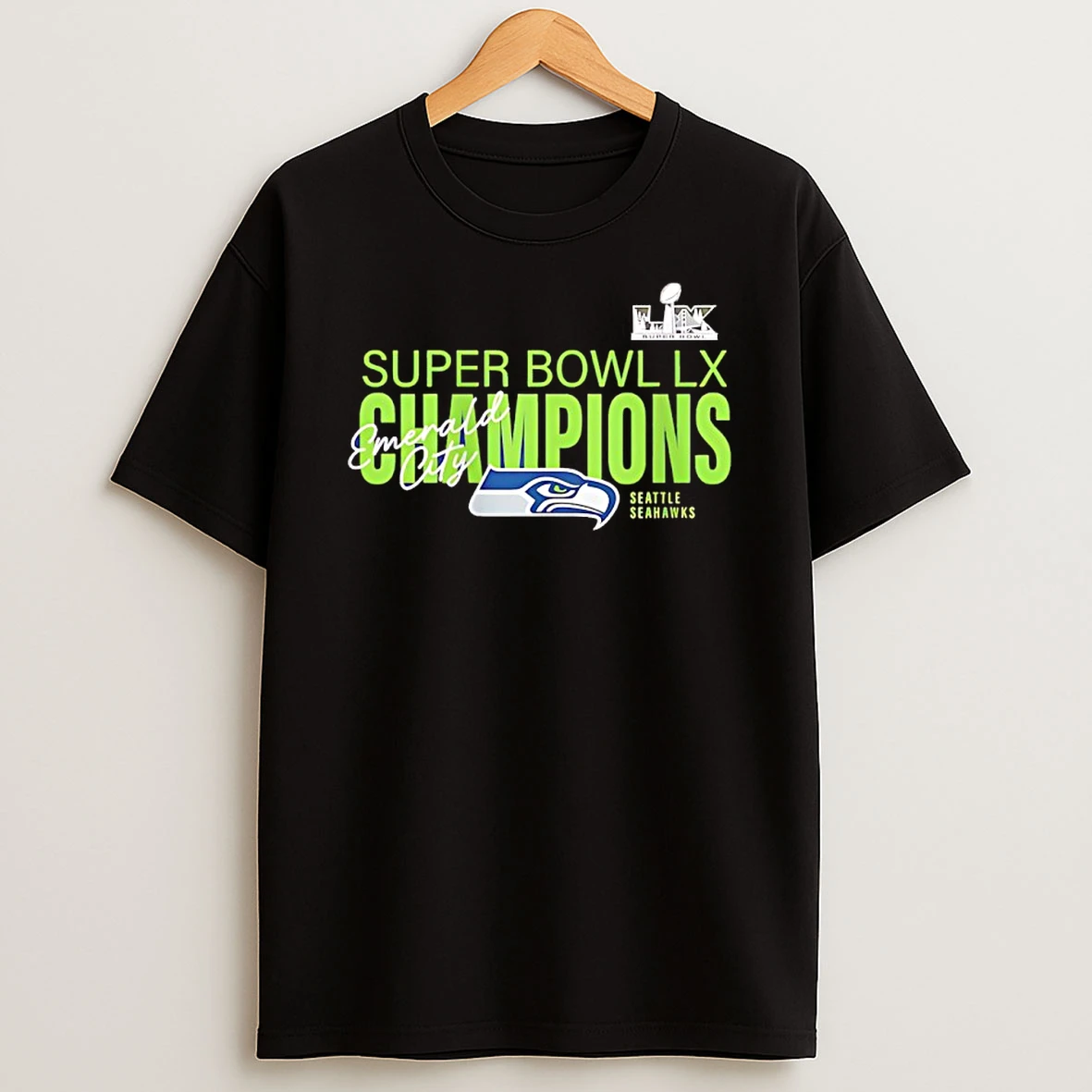 Seattle Seahawks 2026 Super Bowl Lx Champions Emerald City Shirts